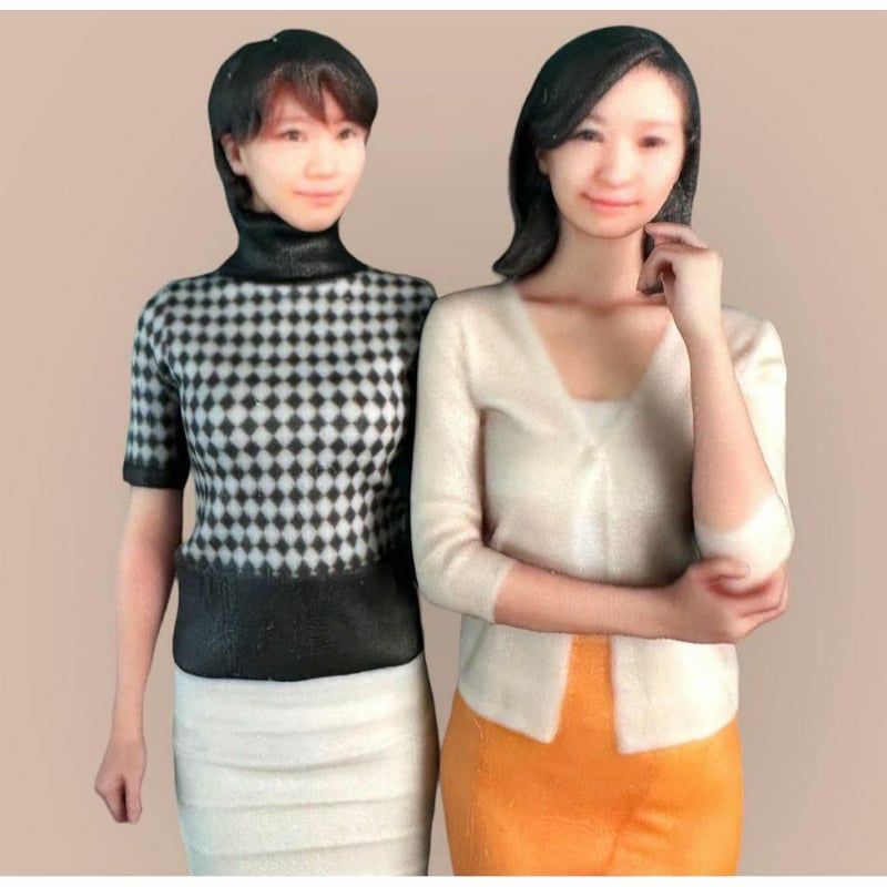 1/18 フィギュア2体 完成品 ミニカーに リアルフィギュア 3D