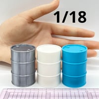 1/18 ドラム缶3個　ミニチュア　ミニカーに　フィギュアに　1/64より大