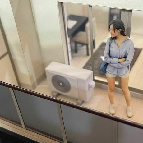1/24 エアコン室外機　室外機　ミニチュア　フィギュアに　リアルフィギュア　３Dプリント
