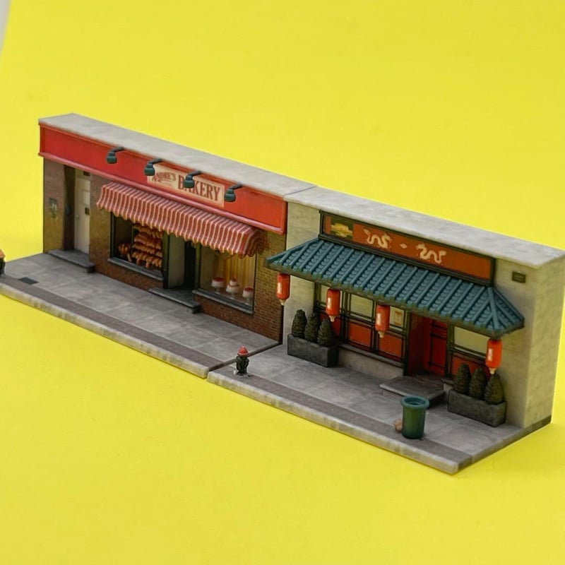 Nゲージ　パン屋　ミニチュア　建物　ジオラマ　フィギュアに　1/64より大 Nゲージ パン屋 ミニチュア 建物 ジオラマ フィギュアに