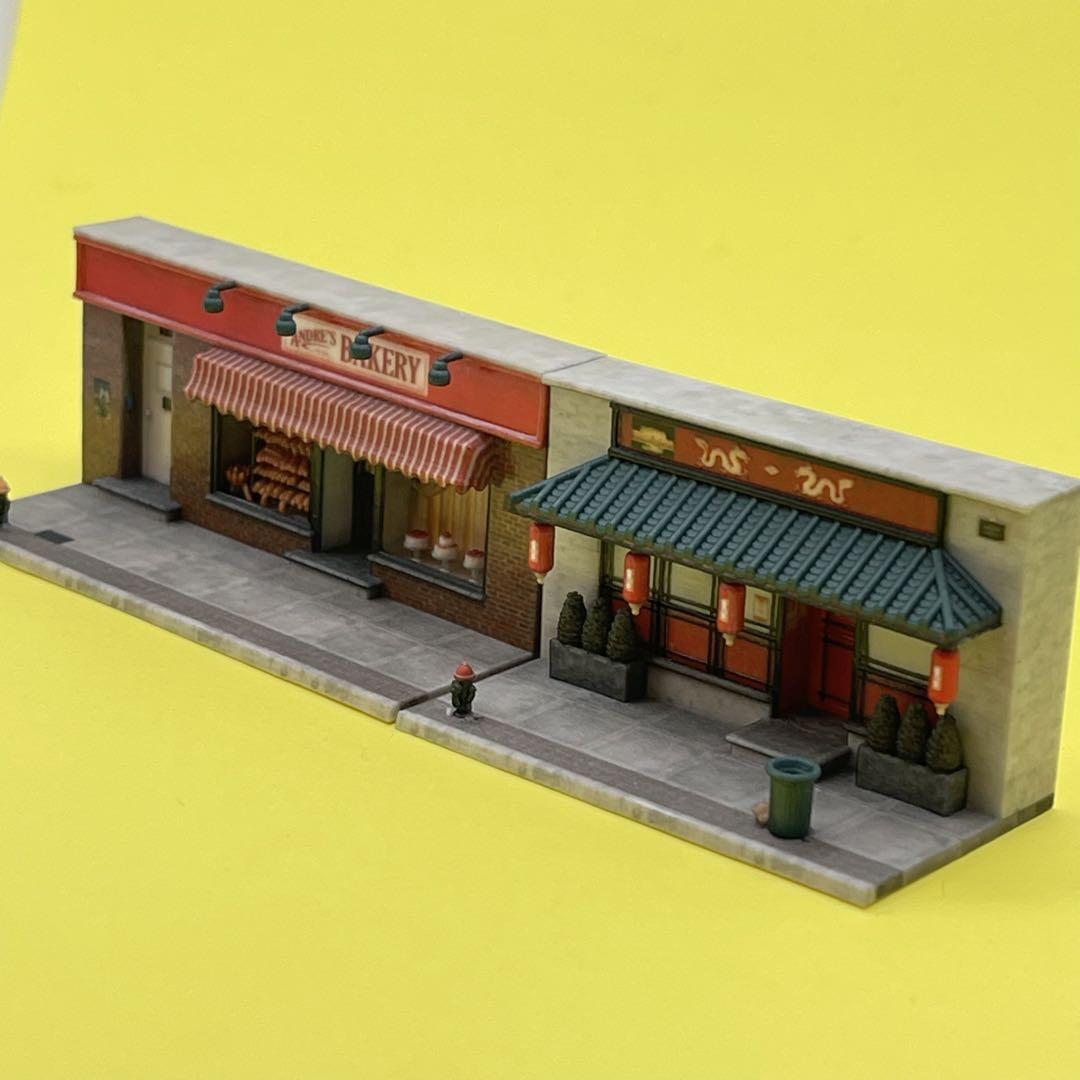Nゲージ　パン屋　ミニチュア　建物　ジオラマ　フィギュアに　1/64より大 Nゲージ パン屋 ミニチュア 建物 ジオラマ フィギュアに 1/64より大