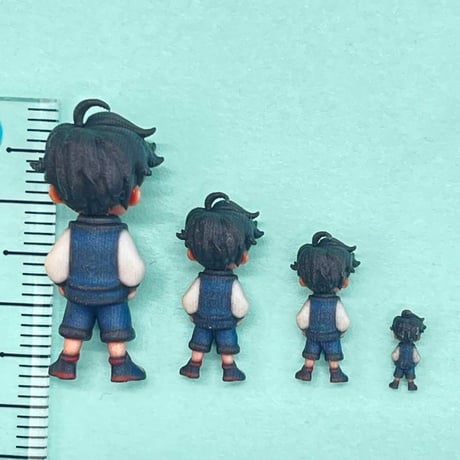 1/43 1/64 1/80 1/150 3DA-BY-001 フィギュア4体　リアルフィギュア　完成品　ミニチュアイメージ　ミニカーに　ジオラマに