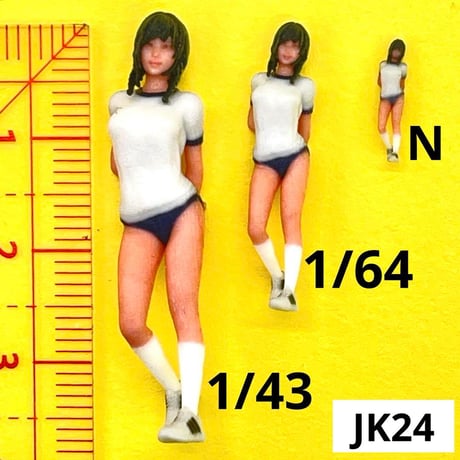 1/43 1/64 1/150 Nゲージ　JK24 フィギュア3体　ミニチュア　完成品　リアルフィギュア　ミニチュアイメージ　３D