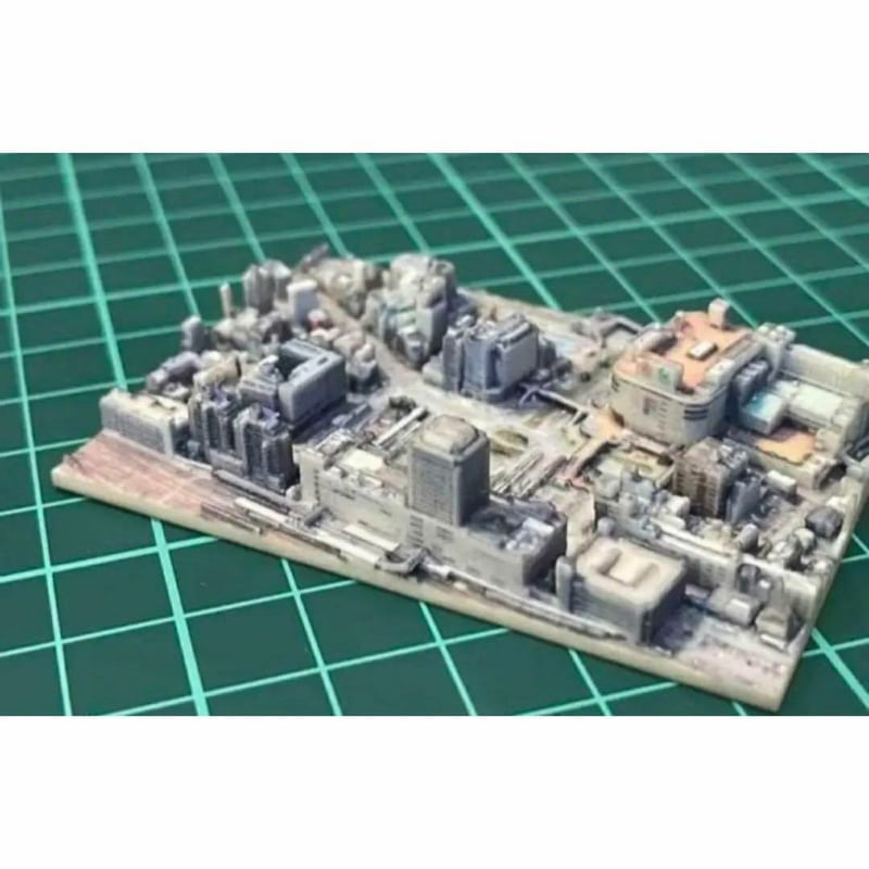 ミニチュア☆徳島駅前☆フィギュアに☆1/64より小 徳島市 3D