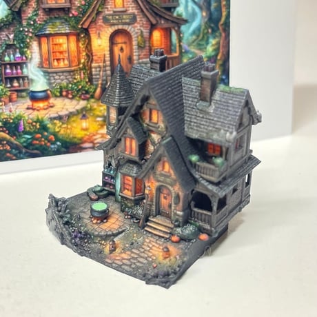 ミニチュア　お家　ハウス　フィギュア　1/64より小　ジオラマ　完成品　住宅模型　　塗装済み完成品　ミニチュアイメージ