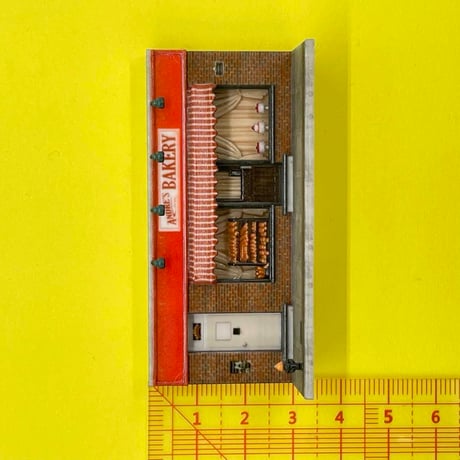 Nゲージ　パン屋　ミニチュア　建物　ジオラマ　フィギュアに　レイアウト　住宅模型　ミニチュアイメージ　1/64より大