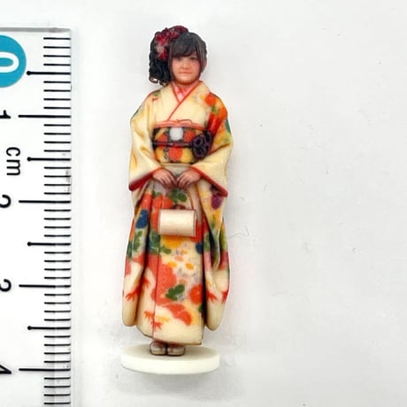 1/43 台座付き　3DA-X-PT-006 振袖　フィギュア　完成品　成人式　着物