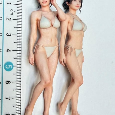 1/18 フィギュア2体　水着　女性　ミニカー　ドールハウス　完成品　３DA-FIG-5435 5436