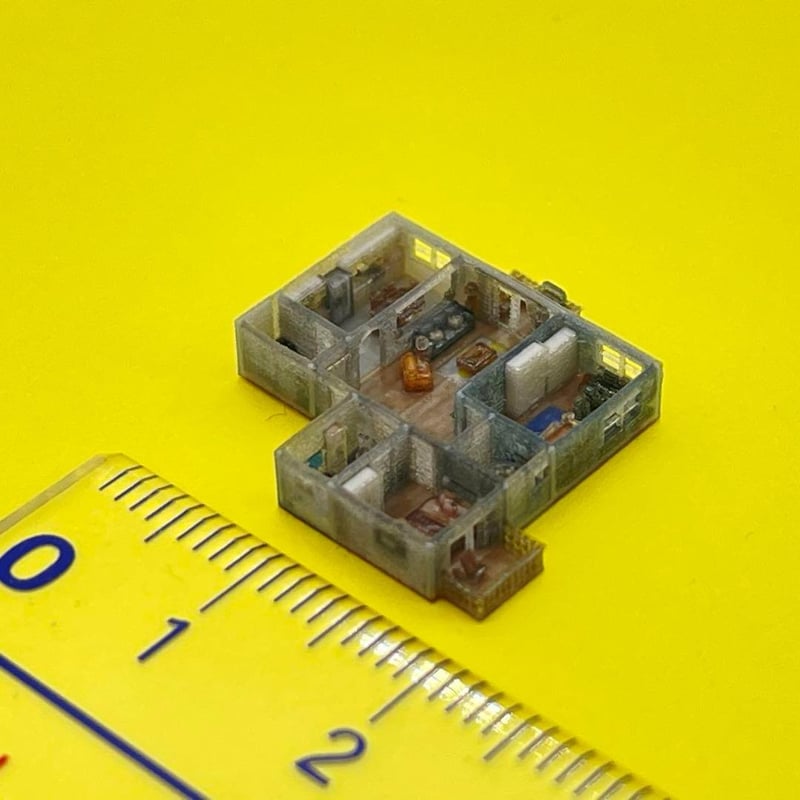 Nゲージ　マンション　ミニチュア　住宅模型　建築模型　フィギュア　1/64より小 1/700 マンション ミニチュア 住宅模型 フィギュア 1/64より小