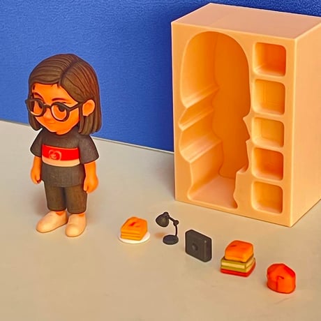 ミニチュア　リーメントに　ドールハウス　AI フィギュア　1/64より大