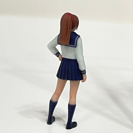 1/64 フィギュア　ポニーテール　セーラー服　ミニカーに　トミカに　ジオラマ