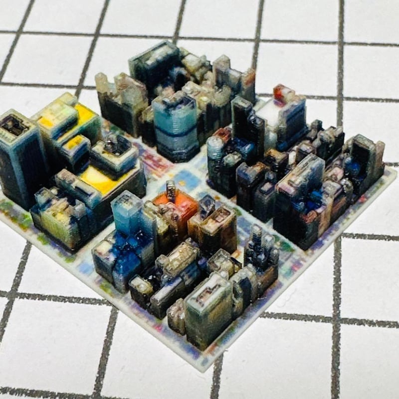 ミニチュア 銀座 3cm ジオラマ 3D地図 フィギュアに 1/64より小