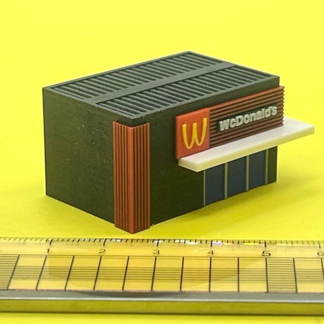 Zゲージ　ハンバーガーショップ　ミニチュア　フィギュア　1/64より小　鉄道模型　ジオラマ　レイアウト　住宅模型