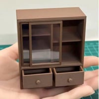 ミニチュア　食器棚　ドールハウスに　フィギュアに　家具　リーメントに