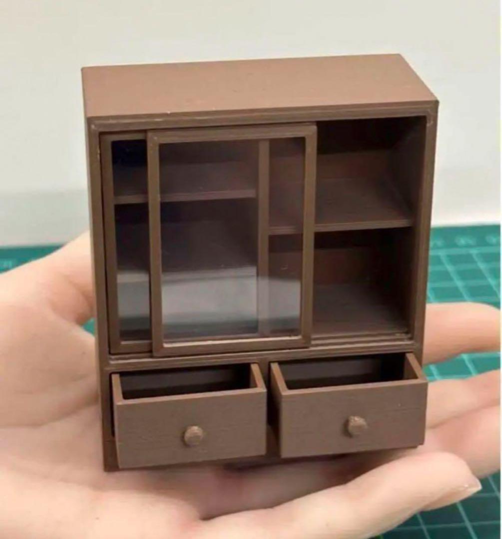 ミニチュア 食器棚 ドールハウスに フィギュアに 家具 リーメントに