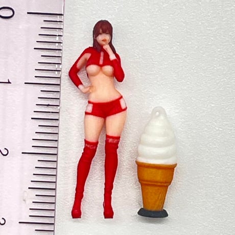 1/64 ソフトクリーム看板　ミニチュア　フィギュアに　ジオラマ　ミニカーに