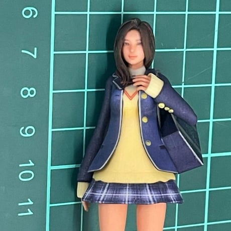 1/18 JK 制服　フィギュア　完成品　リアルフィギュア　ミニカーに　ジオラマに ミニチュアイメージ　ドールハウスに　リアルフィギュア　女子高生