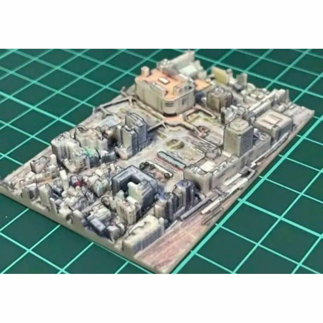 ミニチュア★3D地図★ミニジオラマ★東京駅周辺★フィギュアに★1/64より小 ミニチュア☆3D地図☆ミニジオラマ☆東京駅周辺☆フィギュアに