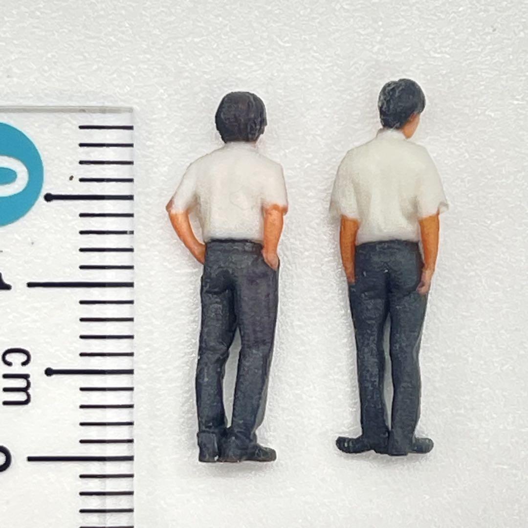 HOゲージ 男子学生 フィギュア2体 ミニチュア 1/64より小 鉄道模型