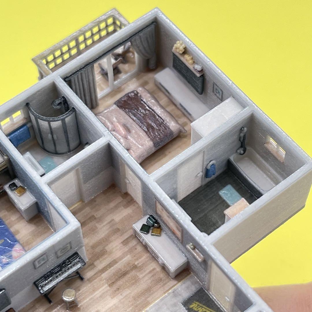 住宅模型　ドールハウス　狭小住宅　ミニチュア　1/64に　フィギュアに　ジオラマ 住宅模型 ドールハウス 狭小住宅 ミニチュア 1/64に フィギュアに ジオラマ