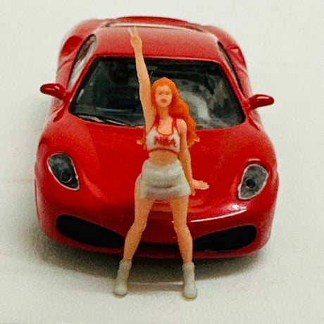 1/64 オーシャンコスモス　0004　チアリーダー　フィギュア　ミニカーに　ジオラマに