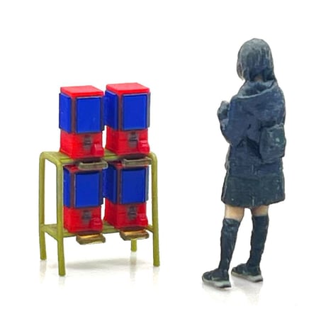 1/64 ガチャガチャマシン　昭和レトロ　ミニチュア　フィギュアに　ジオラマに