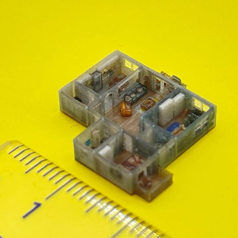 1/700 マンション ミニチュア 住宅模型 フィギュア 1/64より小