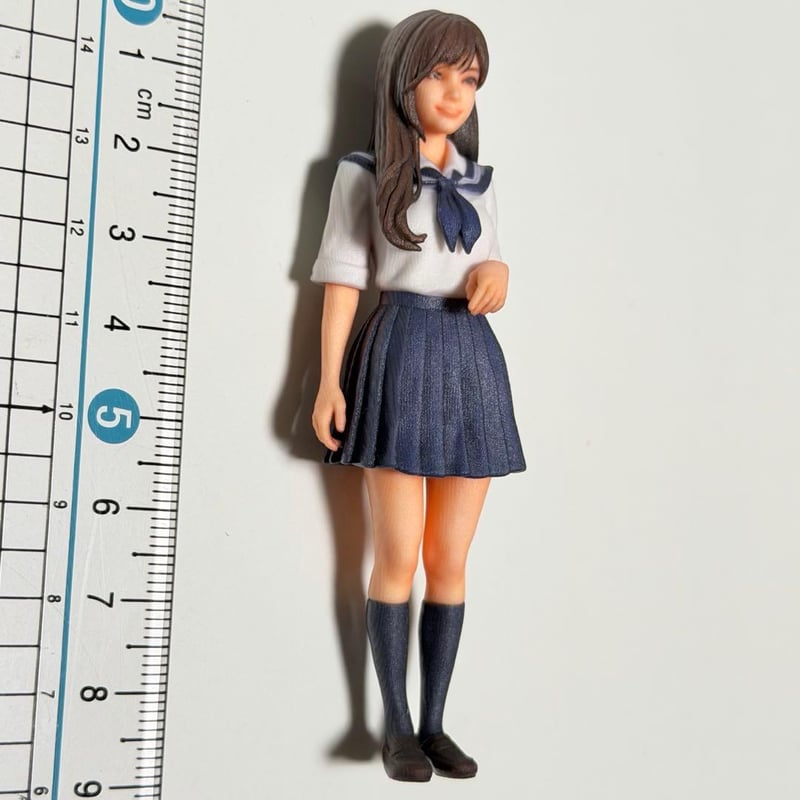 1/12 3996 フィギュア　女子高生　1/64より大　ミニチュア　ミニカーに 1/18 女子高生 フィギュア セーラー服 1/64より大 ミニカーに 完成品