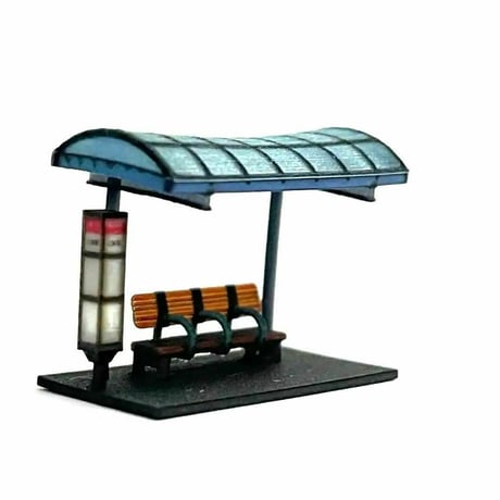 Nゲージ　1/150 バス停　ミニチュア　　ジオラマに　鉄道模型　レイアウトに