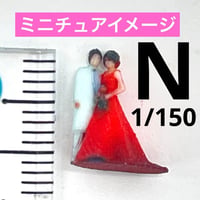 Nゲージ　結婚式　フィギュア　ミニチュア　ジオラマ　鉄道模型　1/64より小