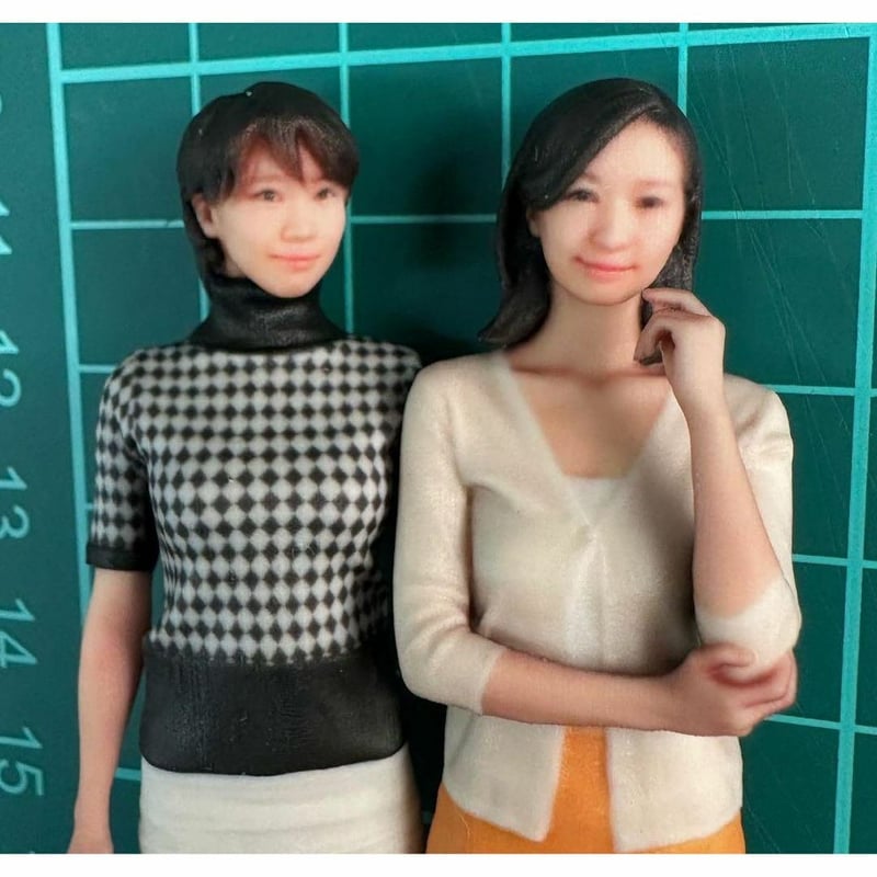 完成品　1/18 リアルフィギュア　フィギュア2体　1/64より大　ミニカーに 完成品 1/12 OL フィギュア リアルフィギュア 1/64より大