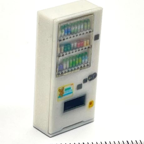 1/64 飲み物立体　自販機　白　ミニチュア　フィギュア　ジオラマ　ミニカーに