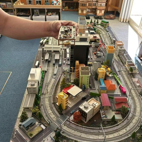 ミニチュア★鉄道模型★ゲージより小★フィギュアに★ミニジオラマ　ミニミニ鉄道模型★ジオラマ