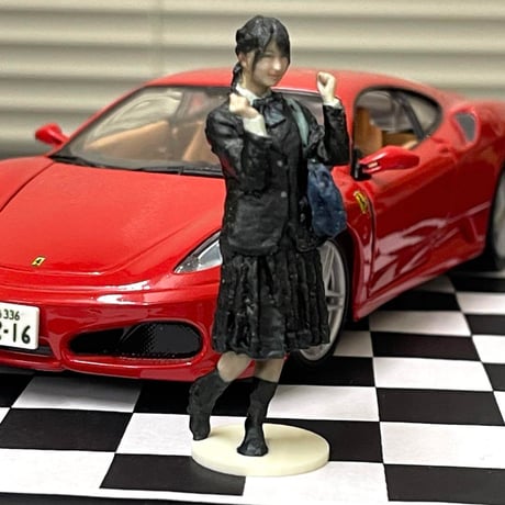1/24 JKN-02 フィギュア　完成品　ミニカーに　リアルフィギュア　ミニチュアイメージ　ジオラマに　３D　女子高生