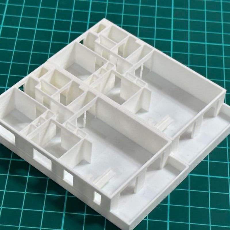 1/150 Nゲージ　マンション　住宅模型　フィギュアに　1/64より小 Nゲージ☆マンション2軒☆鉄道模型☆住宅模型☆フィギュアに☆1