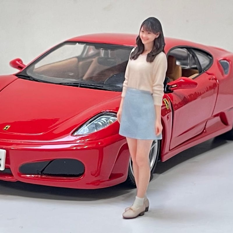 1/24 可愛いお姉さん フィギュア ミニカーに リアルフィギュア 完成品