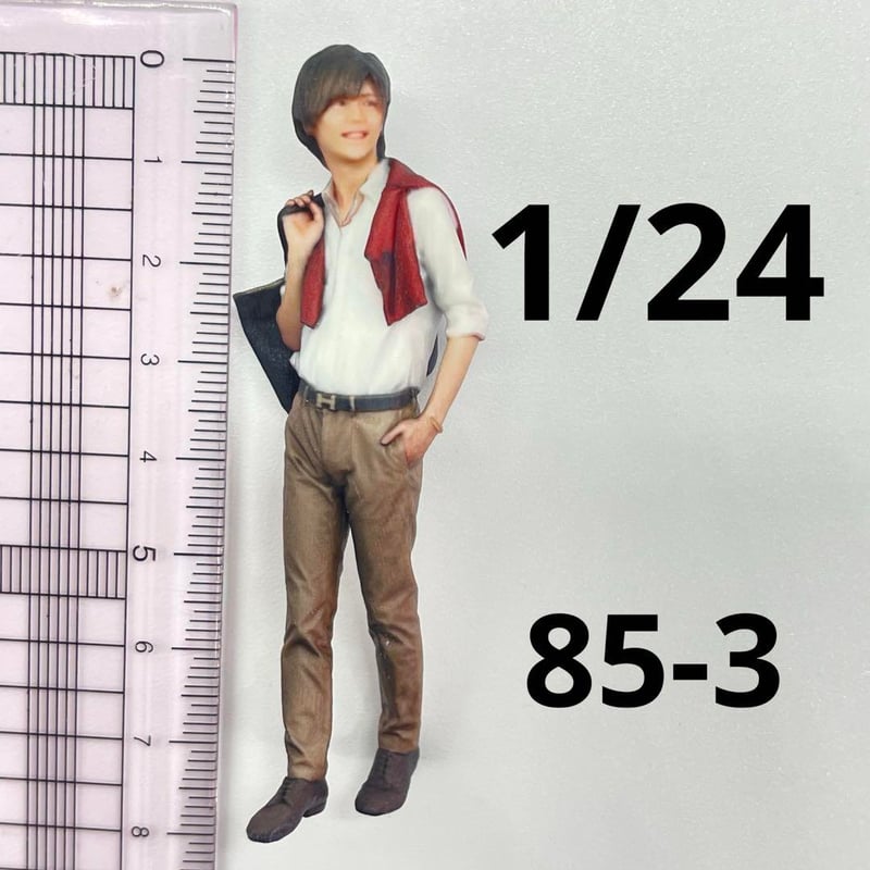 1/24 85-3 男性 フィギュア 完成品 1/64より大 ミニカーに ミニチュア