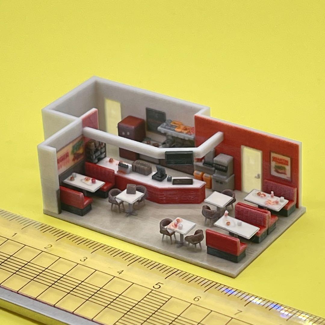 Nゲージ　ダイナー　ミニチュア　　フィギュア　1/64より小　ジオラマ　住宅模型 original