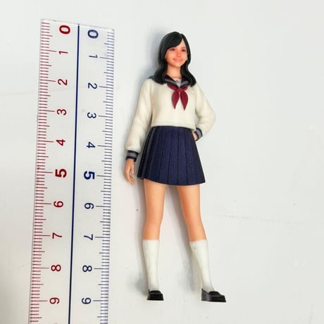 1/18 女子高生　フィギュア セーラー服　完成品　ミニカーに　リアルフィギュア　塗装済み完成品　ミニチュアイメージ