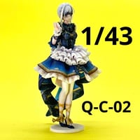 1/43 Q-C-01 フィギュア　完成品　ミニカーに　1/64より大　美少女