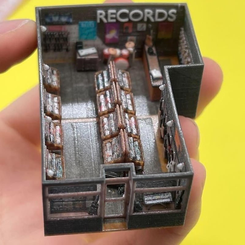 Nゲージ レコードショップ 鉄道模型 住宅模型 ドールハウス ミニチュア