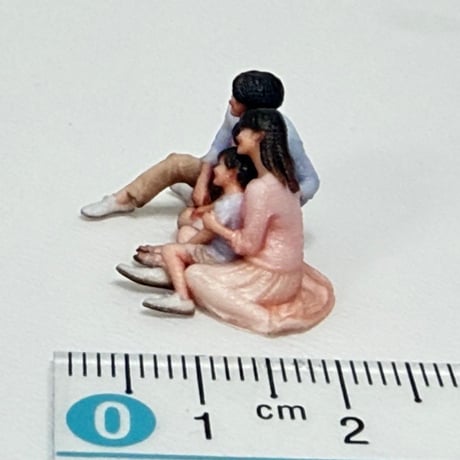 1/64 家族　フィギュア　ジオラマ　ミニカーに　ミニチュア　トミカに　3D　リアルフィギュア　完成品