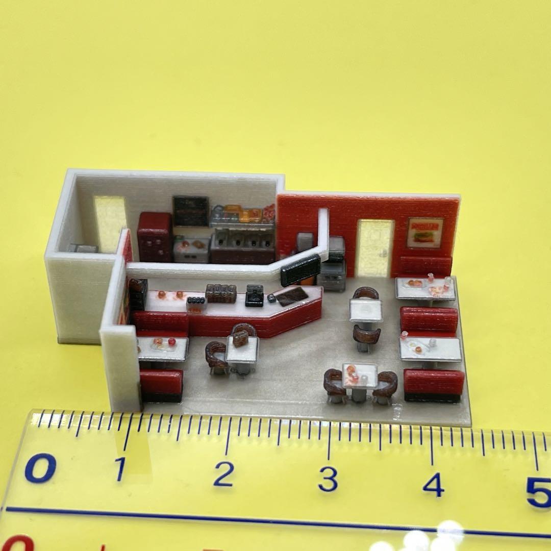 1/220 Zゲージ ダイナー ミニチュア フィギュア 1/64より小 住宅模型