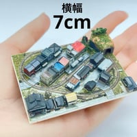 横幅7cm ミニチュア　鉄道模型　ジオラマ　Nゲージより小　食玩フィギュアに