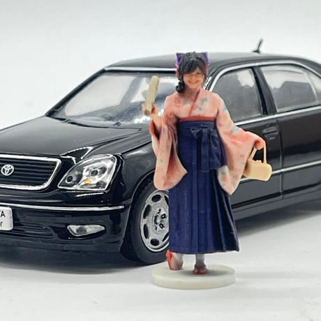 1/43 台付　3DA-X-PT-005 袴　卒業式　フィギュア　1/64より大 ミニチュアイメージ　リアルフィギュア　３Dフィギュア