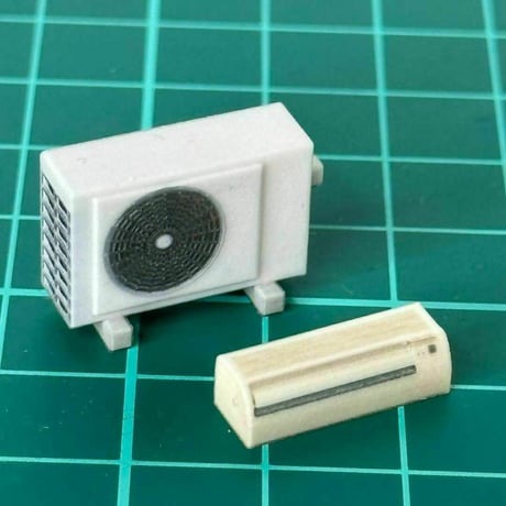 1/43 エアコン＆室外機　ミニチュア　ミニカーに　フィギュアに　ジオラマ　３Dプリント