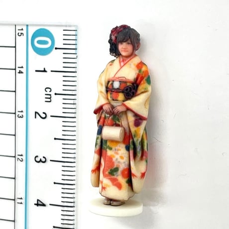 1/43 台座付き　3DA-X-PT-006 振袖　フィギュア　完成品　成人式　着物