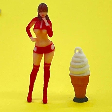 1/64 ソフトクリーム看板　ミニチュア　フィギュアに　ジオラマ　ミニカーに
