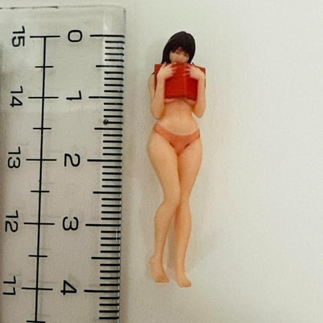 1/43 オーシャンコスモス　読書　フィギュア　ミニカーに　リアルフィギュア