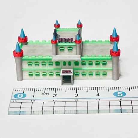 1/700 ホテル　ラブホテル　住宅模型　ミニチュア　フィギュア　建築模型　ジオラマ　ミニチュアイメージ　３D　ラブホテル